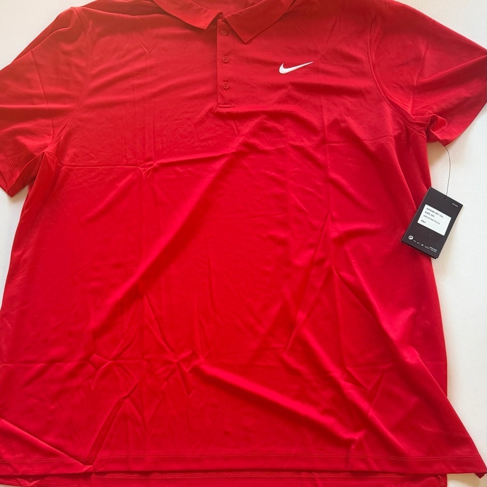 NWT Nike Dry Red Polo Shirt Dri-FIT Men's Size 3XL (KB2) - Picture 2 of 6
